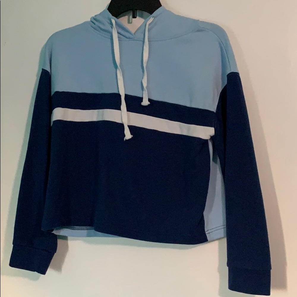Navy blue stripped hoodie